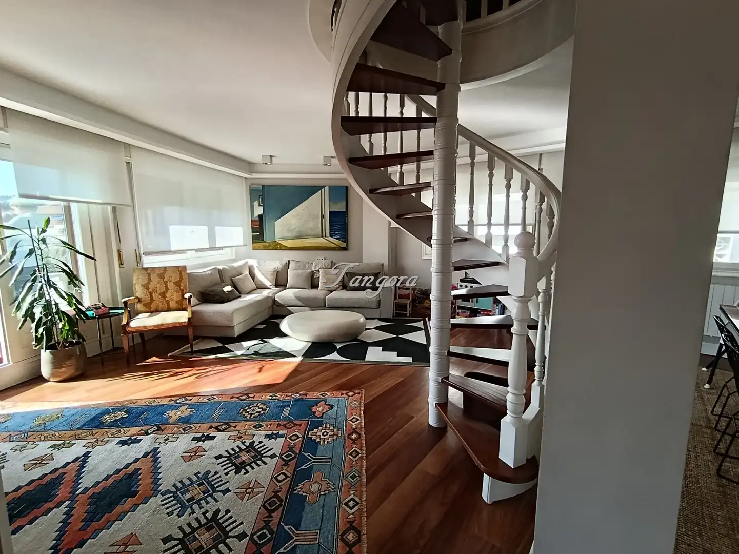 Living room of Attic for sale in Getxo   with Air Conditioner, Heating and Parquet flooring