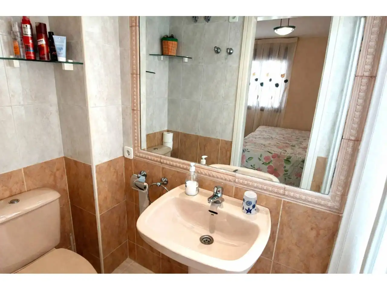 Badezimmer von Wohnung zum Verkauf in Calpe / Calp mit Klimaanlage, Terrasse und Möbliert