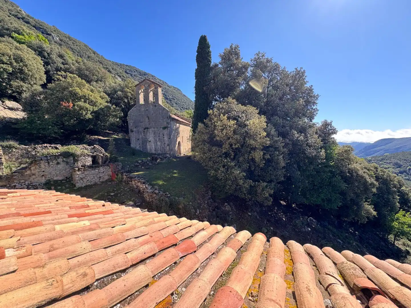 Vista exterior de Finca rústica en venta en Albanyà con Jardín privado, Terraza y Trastero