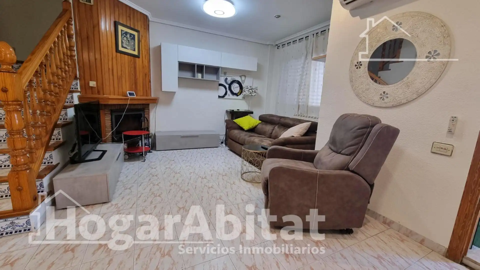 Sala de estar de Casa adosada en venta en Puçol con Aire acondicionado, Terraza y Trastero