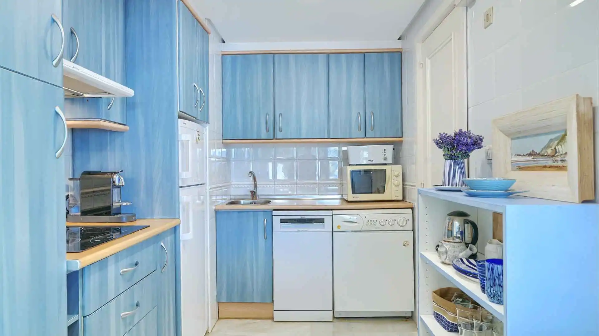 Cocina de Apartamento en venta en Marbella con Aire acondicionado, Terraza y Piscina