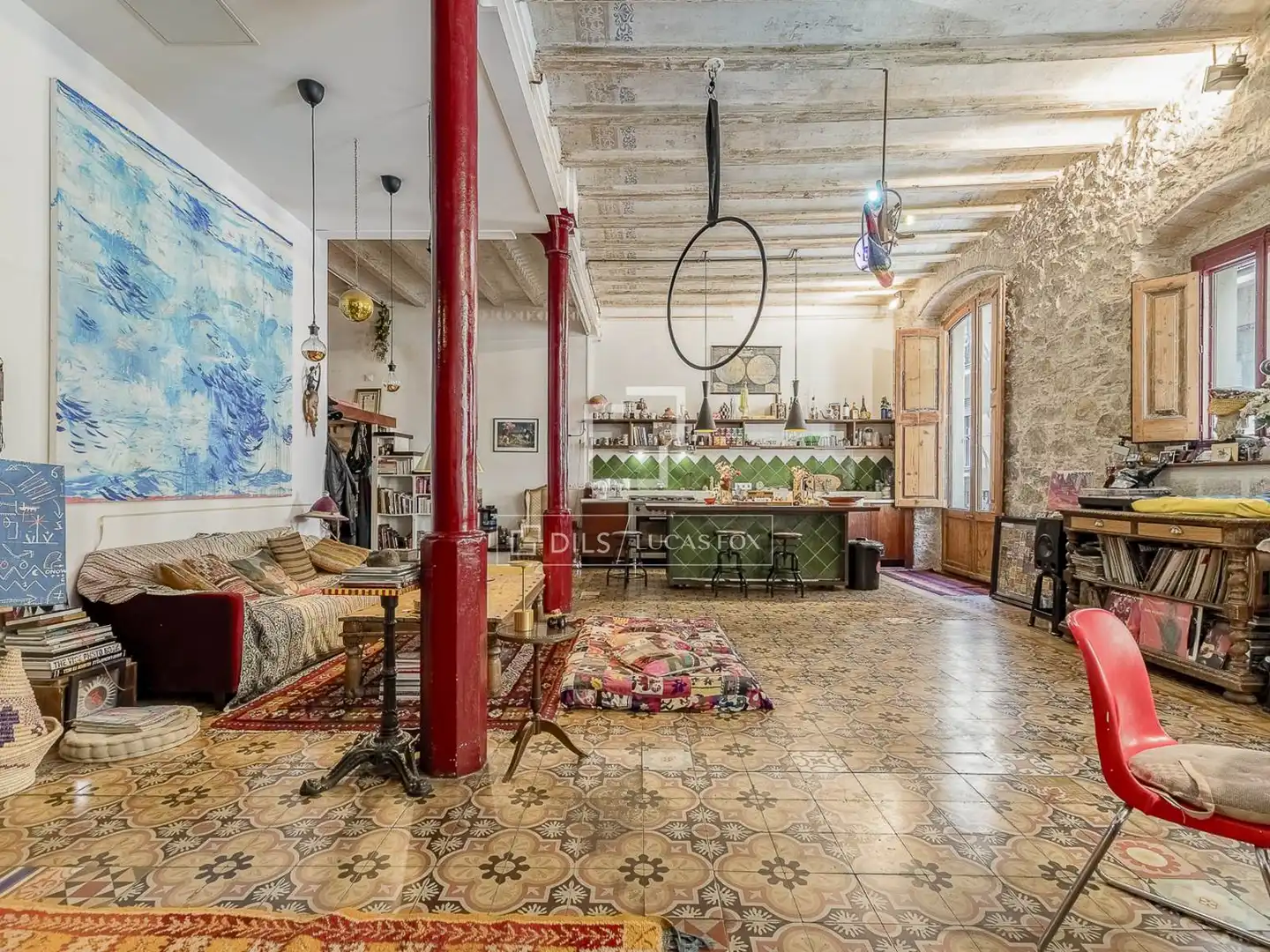 Sala de estar de Piso en venta en Barcelona con Aire acondicionado, Terraza y Balcón