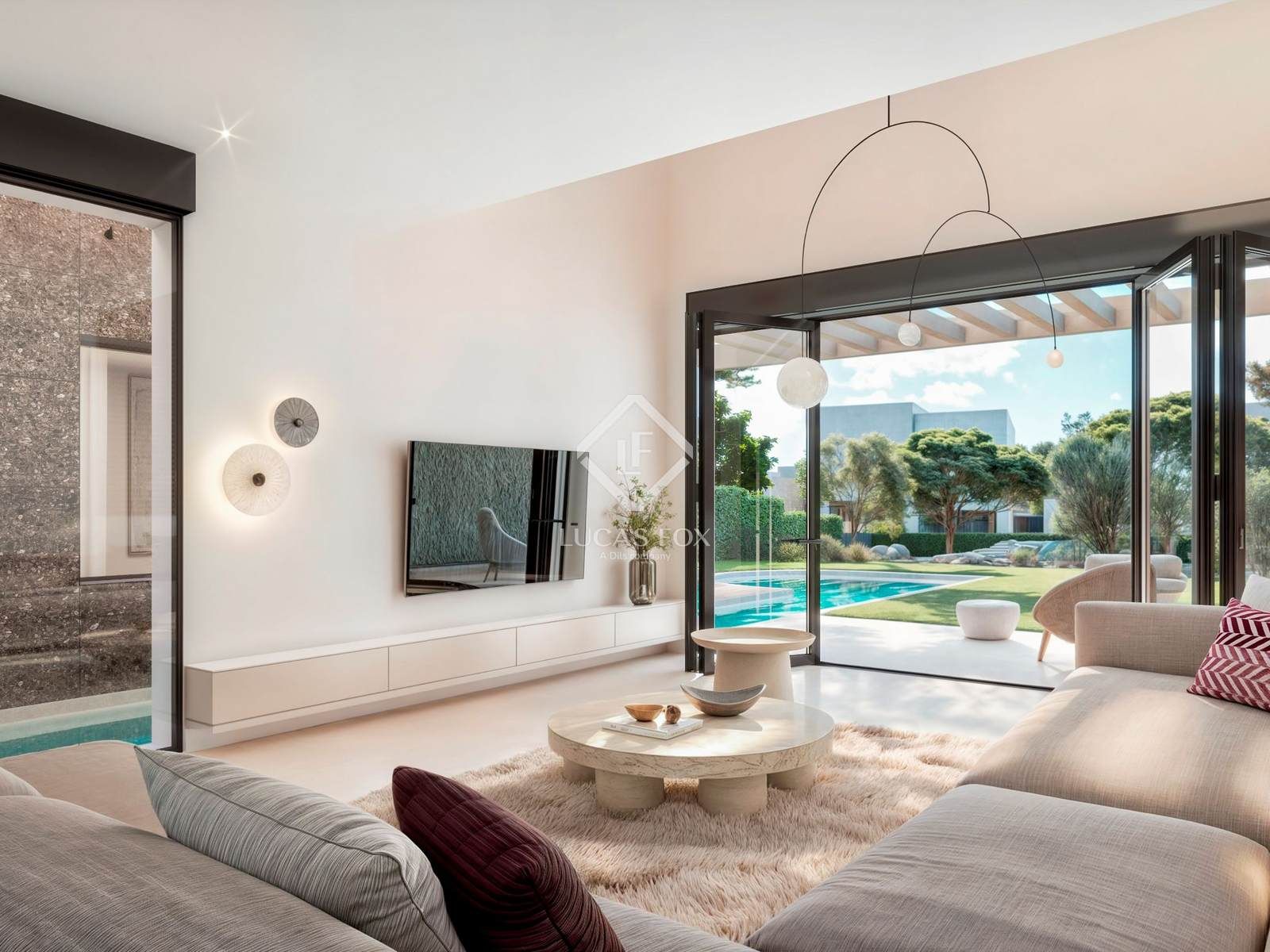 Living room of House or chalet for sale in Torrelodones  with Air Conditioner, Private garden and Parquet flooring
