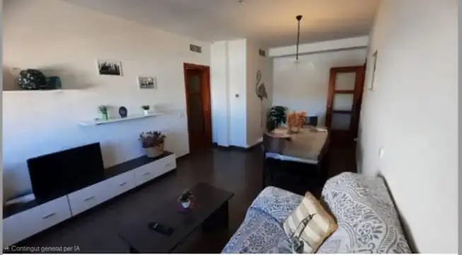 Sala de estar de Apartamento de alquiler en Sant Jaume d'Enveja con Aire acondicionado, Amueblado y Piscina comunitaria