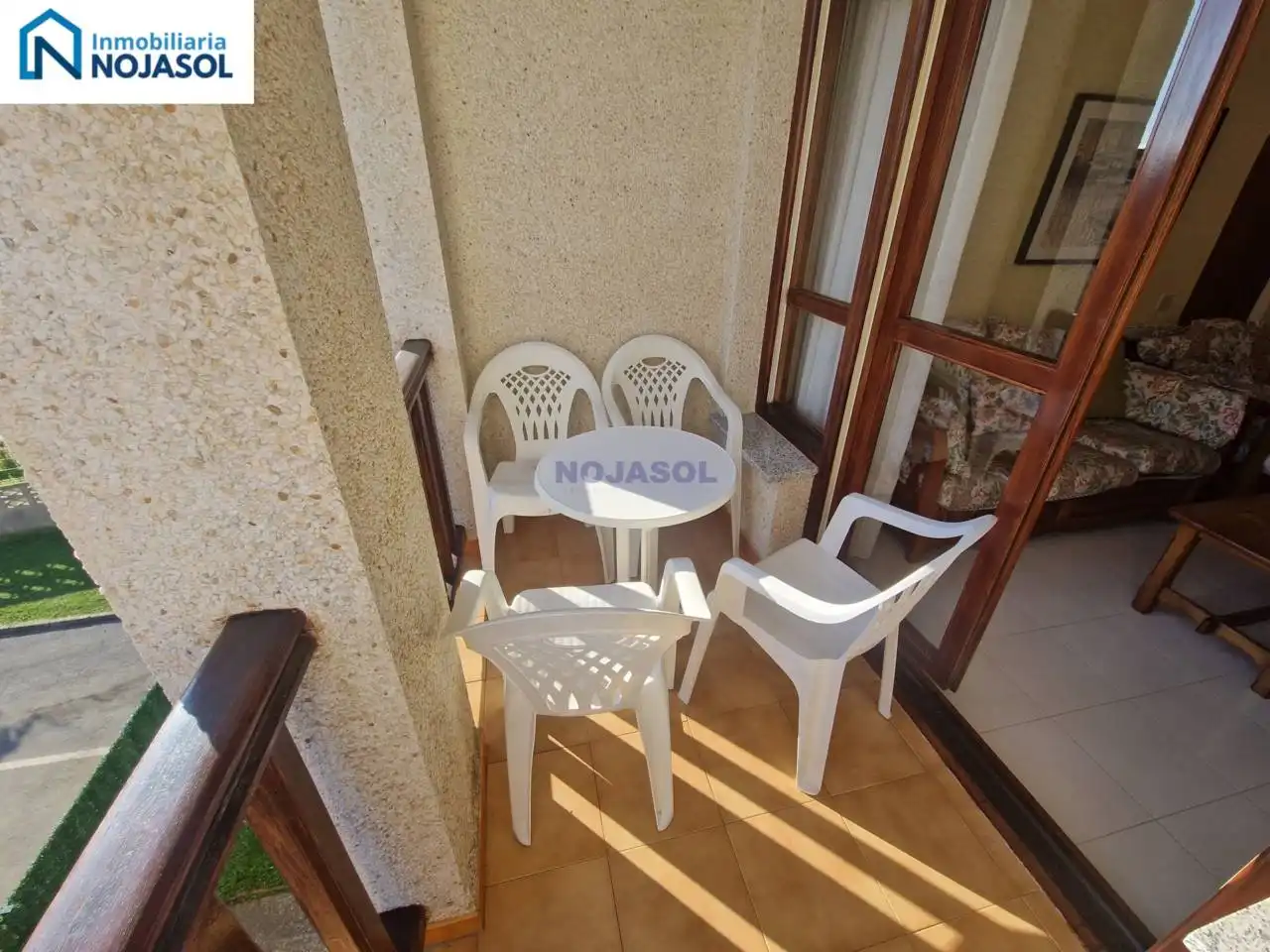 Balcony of Apartments for rent in Noja  with Heating and Furnished