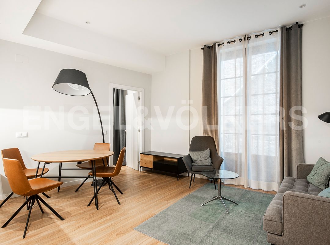 Living room of Apartment to rent in  Barcelona Capital  with Air Conditioner, Heating and Parquet flooring