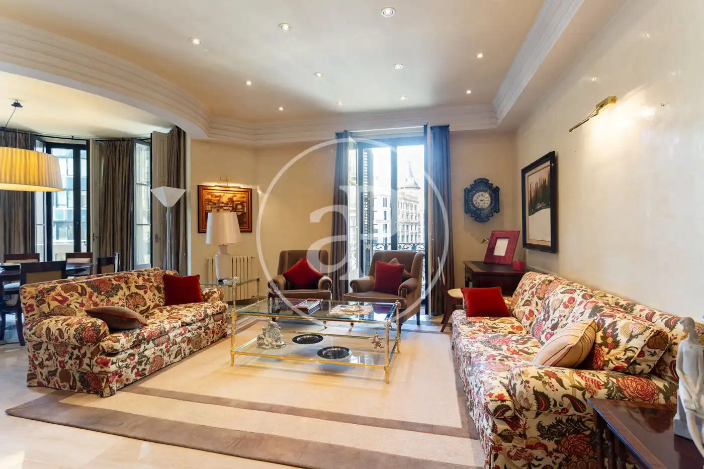 Sala de estar de Piso de alquiler en Barcelona con Aire acondicionado, Calefacción y Amueblado