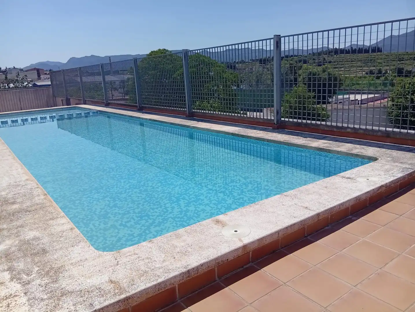 Swimming pool of Flat for sale in La Pobla del Duc  with Air Conditioner, Furnished and Community pool