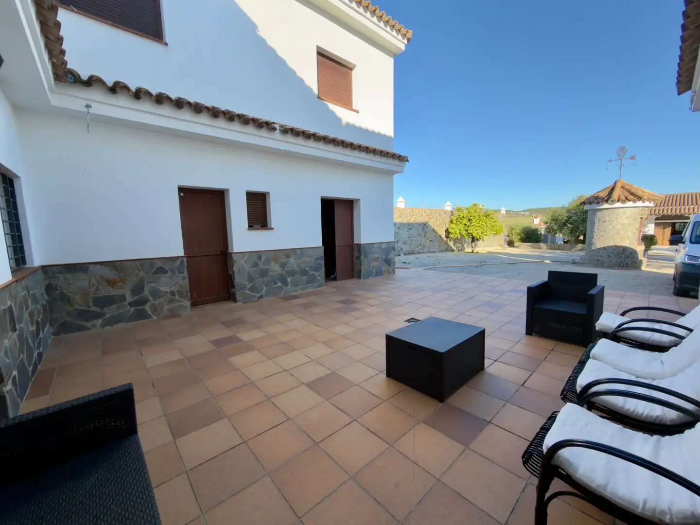 Terraza de Finca rústica en venta en Arcos de la Frontera con Aire acondicionado, Calefacción y Jardín privado