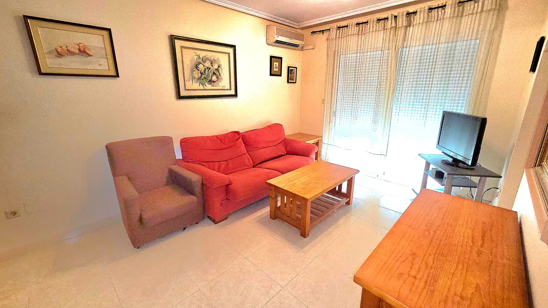 Sala de estar de Apartamento en venta en Elche / Elx con Aire acondicionado, Terraza y Amueblado