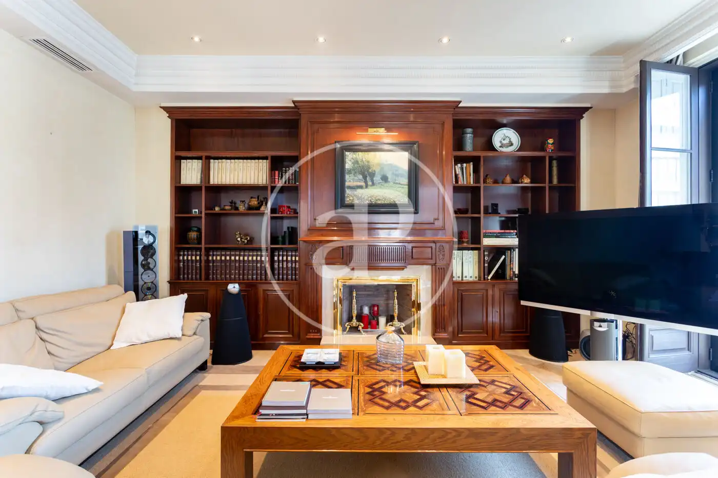 Sala de estar de Piso de alquiler en Barcelona con Aire acondicionado, Calefacción y Amueblado