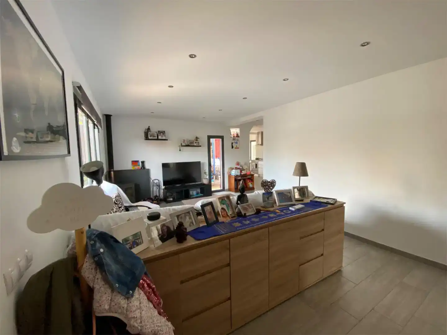 Wohnzimmer von Wohnung zum Verkauf in  Palma de Mallorca mit Klimaanlage, Privatgarten und Abstellraum