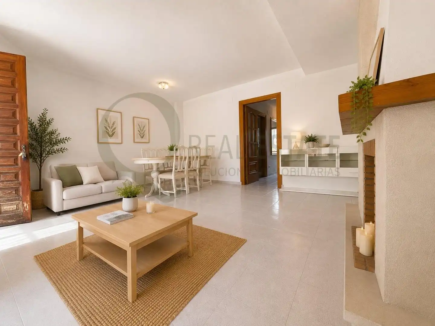 Sala de estar de Casa adosada en venta en Alicante / Alacant con Calefacción, Jardín privado y Terraza