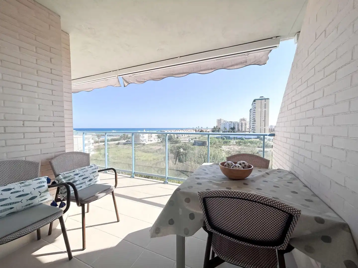 Terrasse von Wohnungen zur Miete in El Puig de Santa Maria mit Klimaanlage, Heizung und Privatgarten
