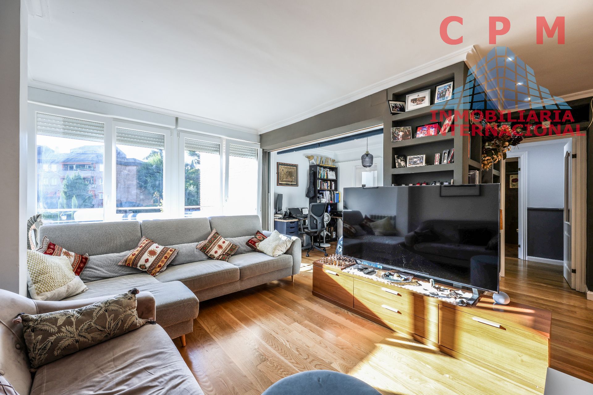 Sala de estar de Piso de alquiler en  Madrid Capital con Aire acondicionado, Calefacción y Parquet