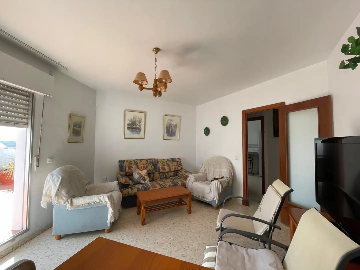 Sala d'estar de Àtic en venda en El Portil amb Terrassa, Moblat i Piscina comunitària