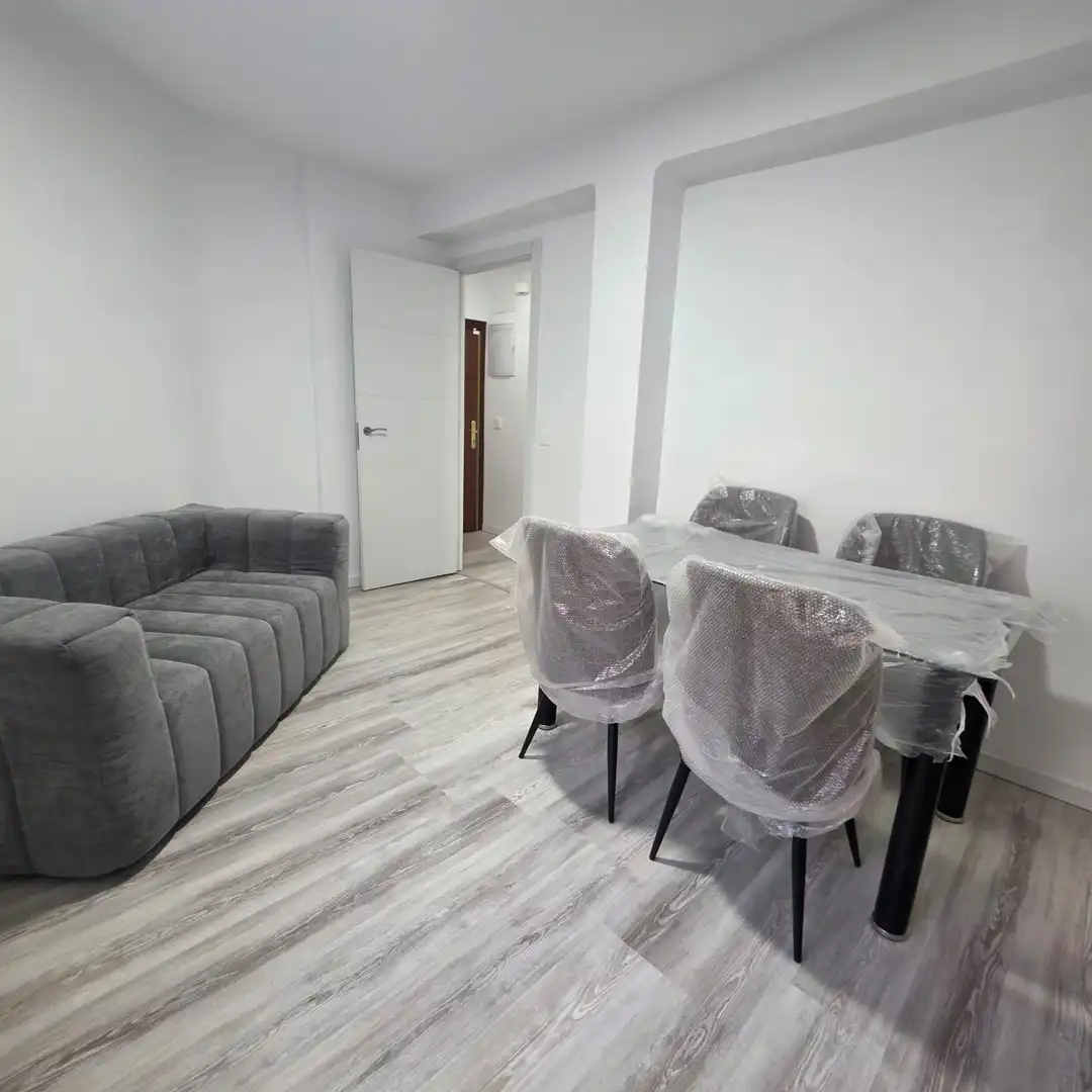 Living room of Flat for sale in Madrid  with Heating, Private garden and Furnished