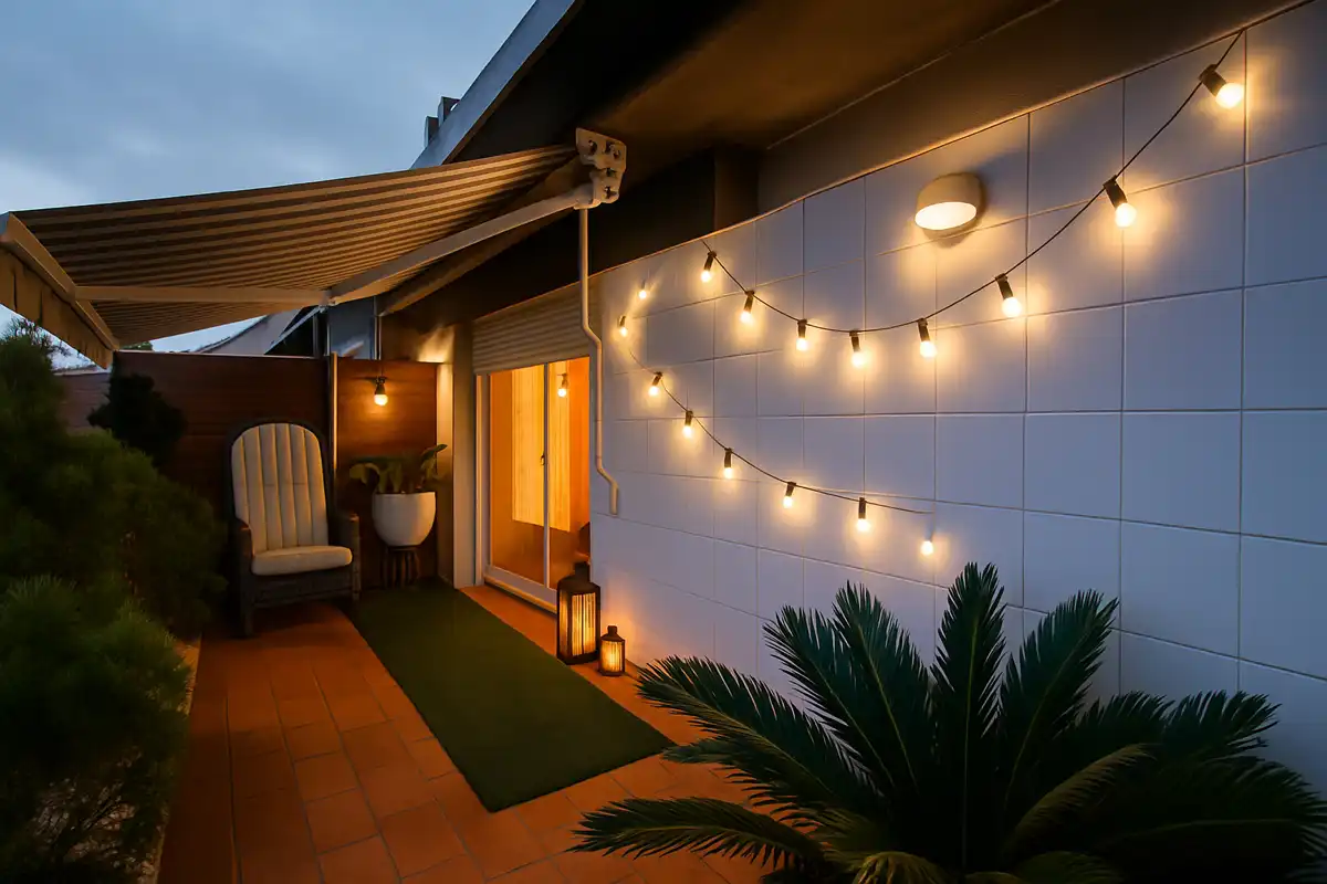 Terrasse von Einfamilien-Reihenhaus zum Verkauf in Mollet del Vallès mit Klimaanlage, Heizung und Privatgarten