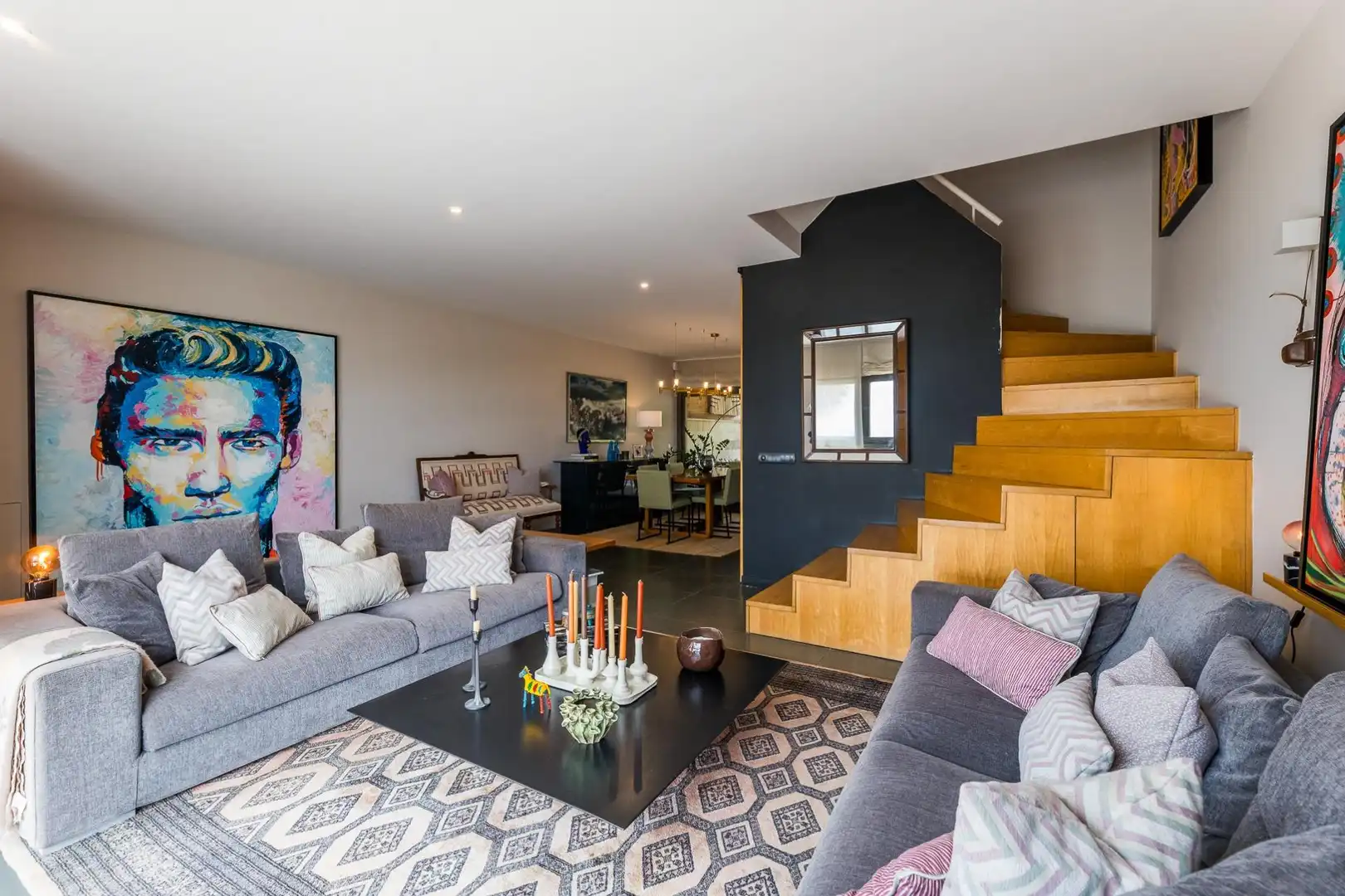 Sala de estar de Casa adosada de alquiler en  Palma de Mallorca con Aire acondicionado, Jardín privado y Terraza