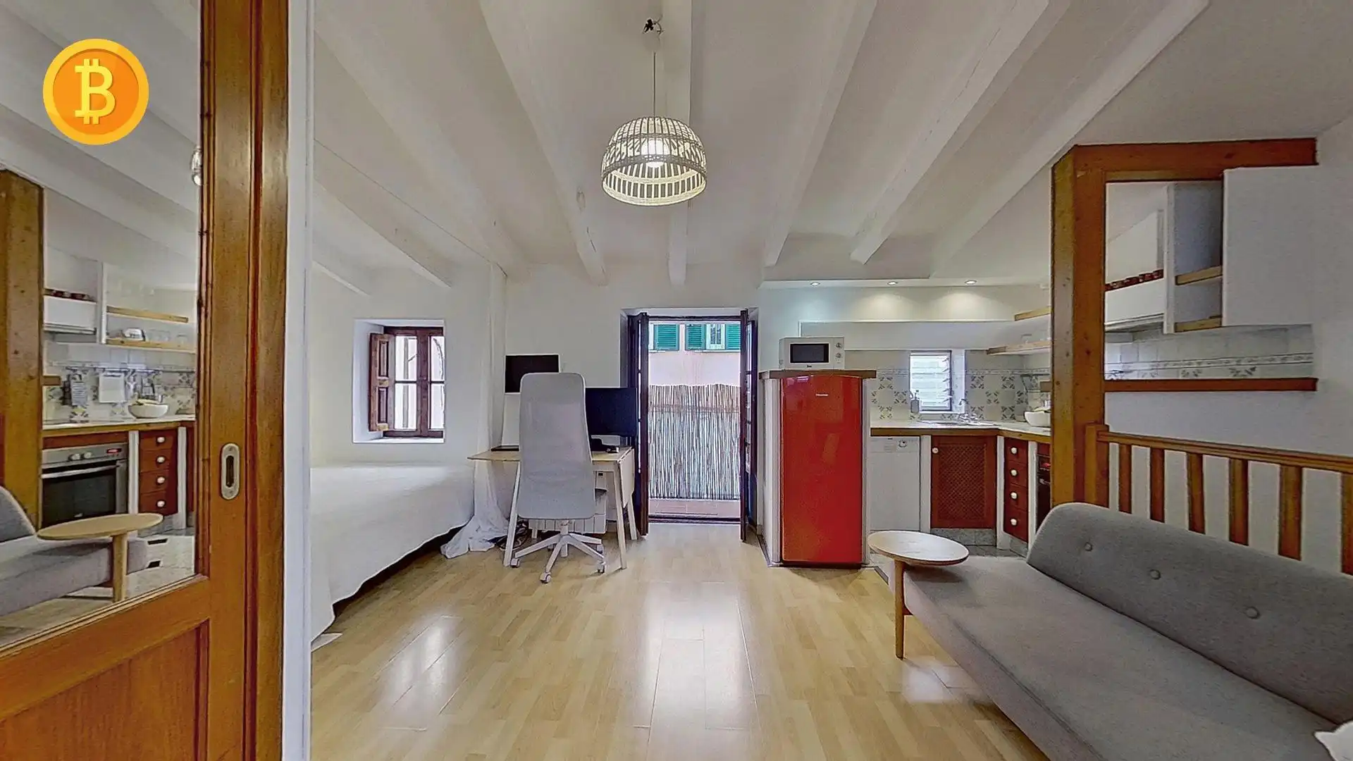 Wohnzimmer von Wohnung zum Verkauf in  Palma de Mallorca mit Klimaanlage, Möbliert und Balkon