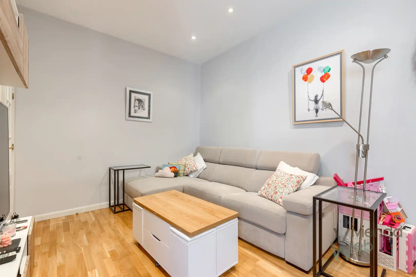 Wohnzimmer von Wohnung zum Verkauf in Madrid mit Klimaanlage, Heizung und Parkett