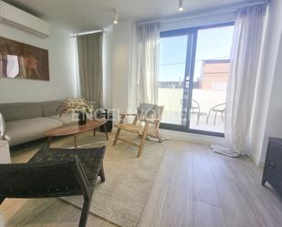 Sala d'estar de Àtic de lloguer en  Madrid Capital amb Aire condicionat, Calefacció i Terrassa