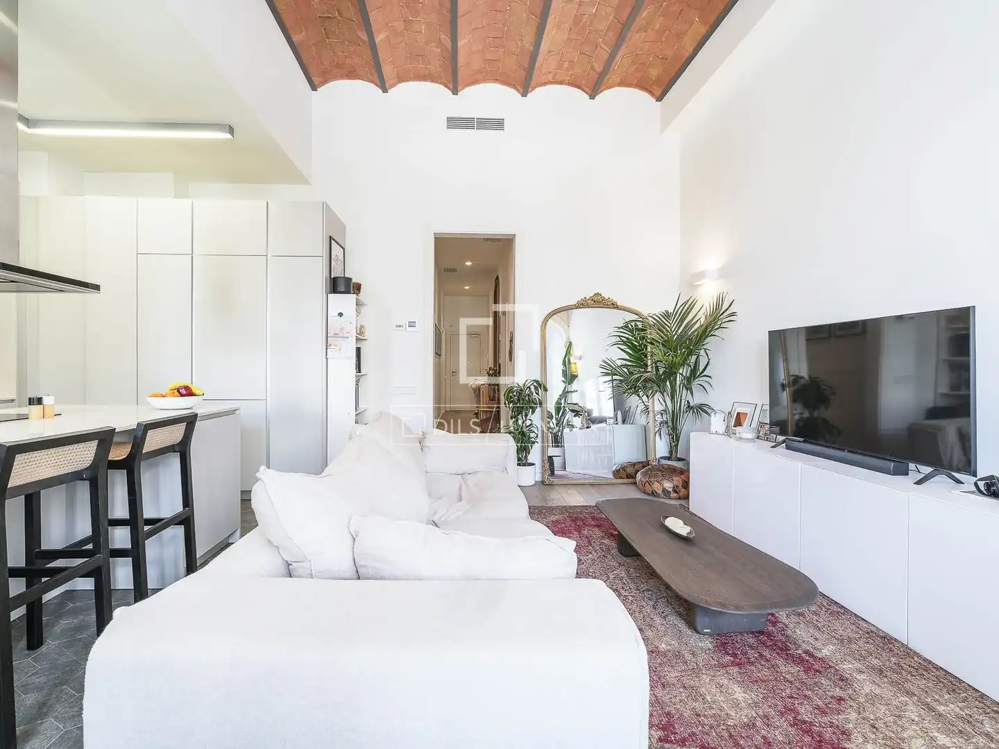 Sala de estar de Piso en venta en Barcelona con Aire acondicionado, Terraza y Balcón