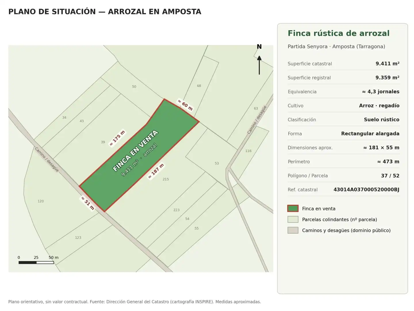 Terrain rustique à vendre à Eucaliptus- Poble Nou del Delta