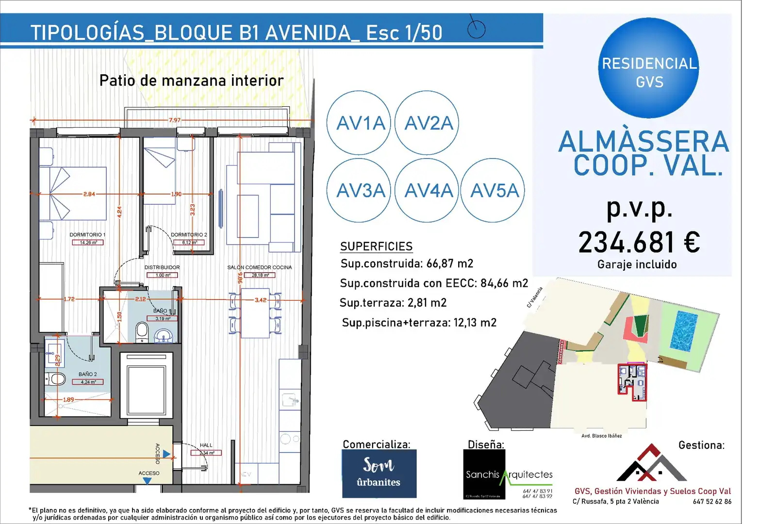 Wohnung zum Verkauf in Almàssera mit Terrasse, Abstellraum und Gemeinschaftspool