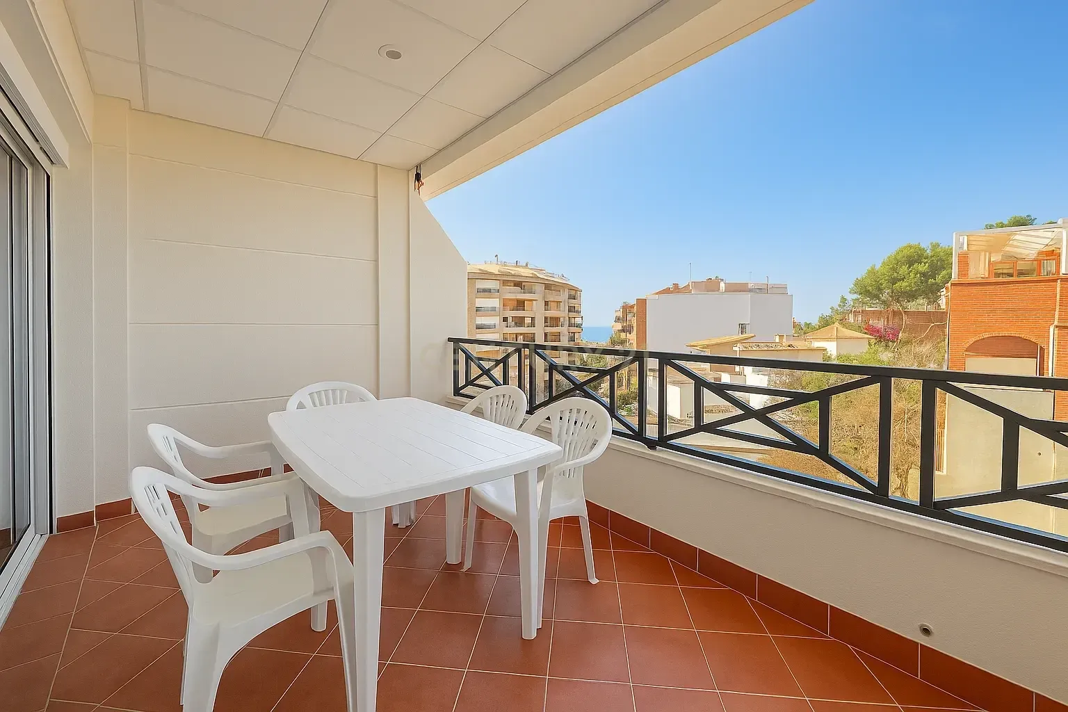 Terrace of Flat to rent in Calpe / Calp  with Air Conditioner and Terrace