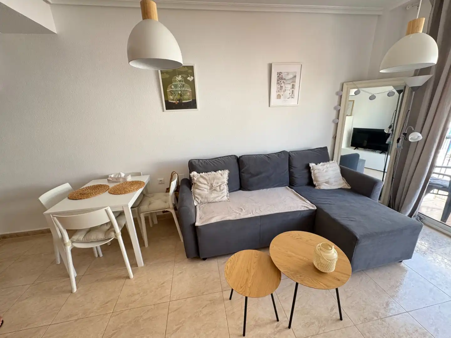 Sala de estar de Apartamento en venta en Guardamar del Segura con Aire acondicionado, Amueblado y Lavadora