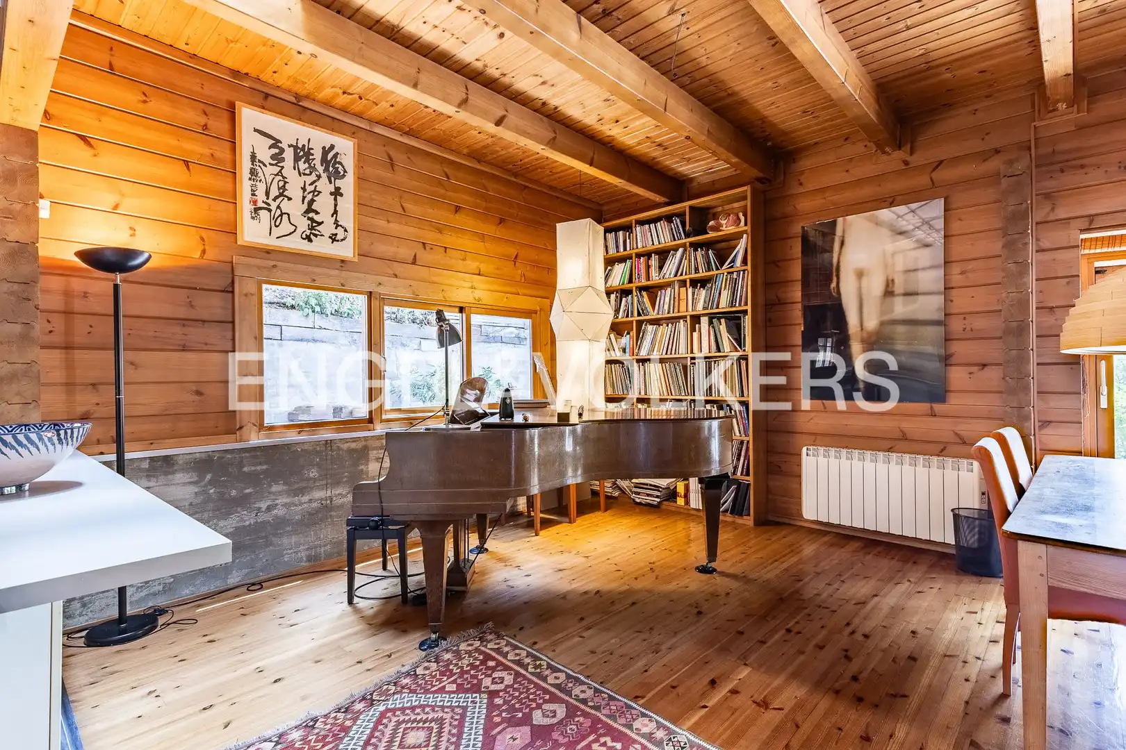 Sala de estar de Casa o chalet en venta en Barcelona con Calefacción, Jardín privado y Parquet