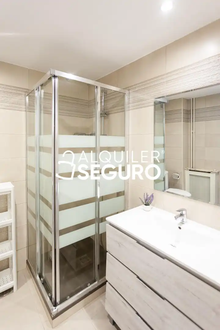 Bany de Pis de lloguer en Madrid amb Aire condicionat, Calefacció i Moblat