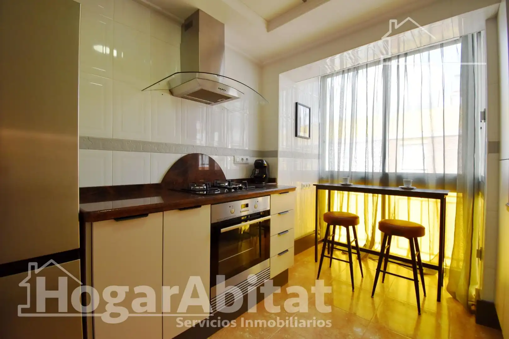 Kitchen of Flat for sale in Cullera  with Air Conditioner, Terrace and Furnished