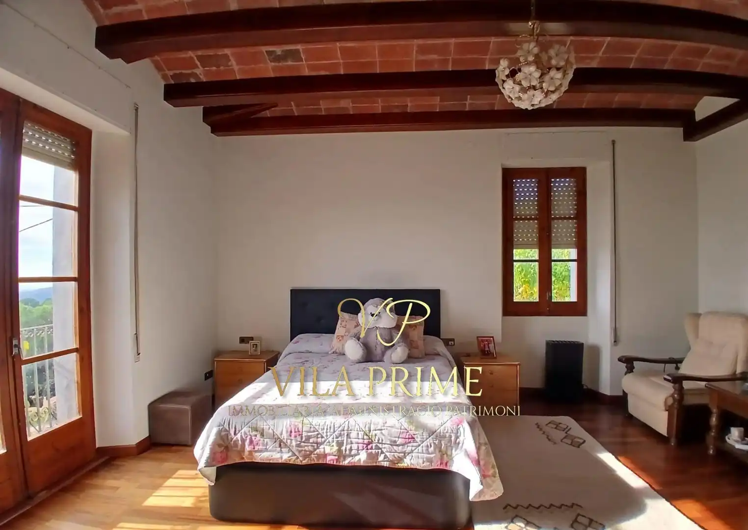 Schlafzimmer von Country house zum Verkauf in Mataró mit Klimaanlage, Heizung und Privatgarten
