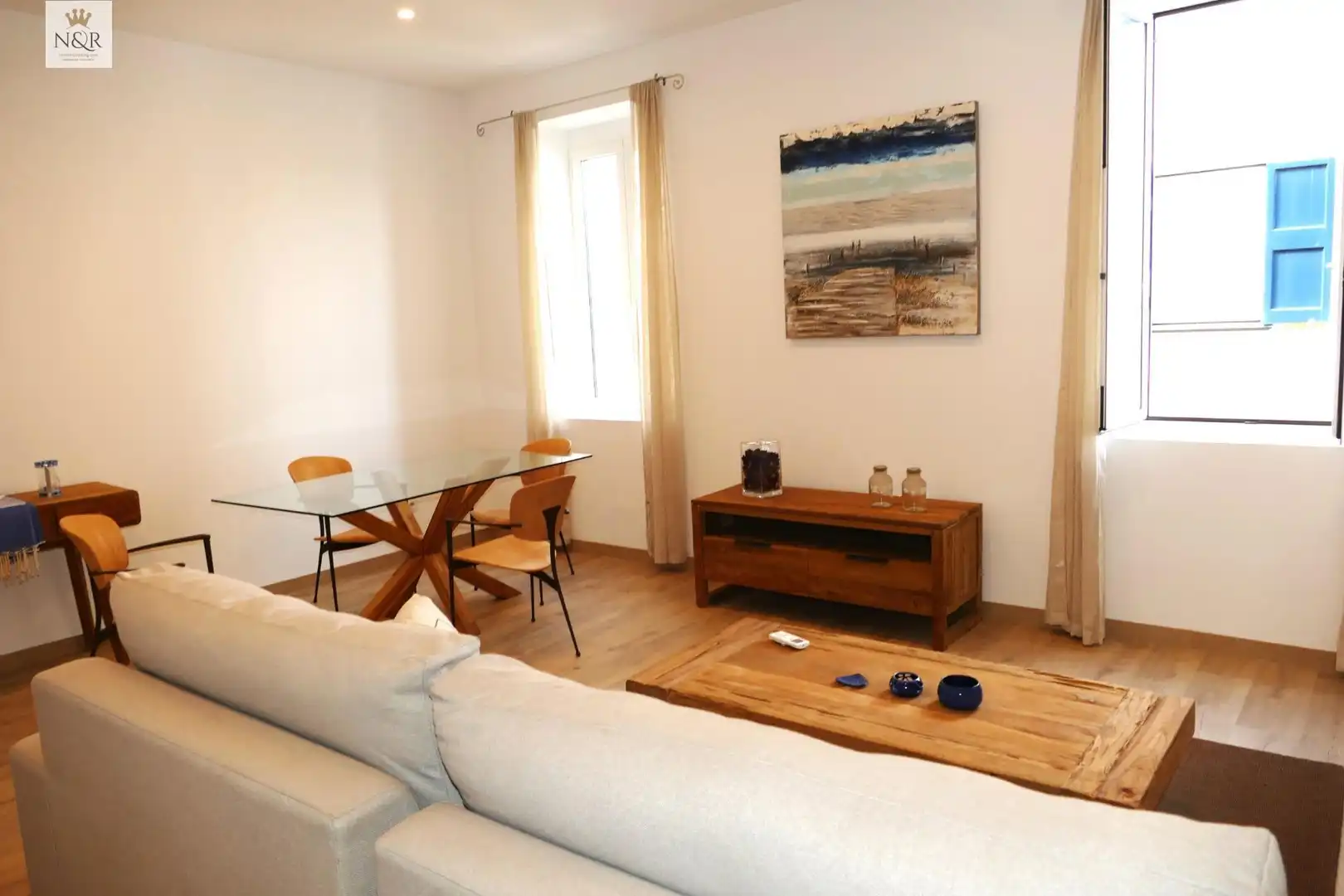 Sala d'estar de Casa o xalet en venda en Maó - Mahón amb Jardí privat, Parquet i Terrassa