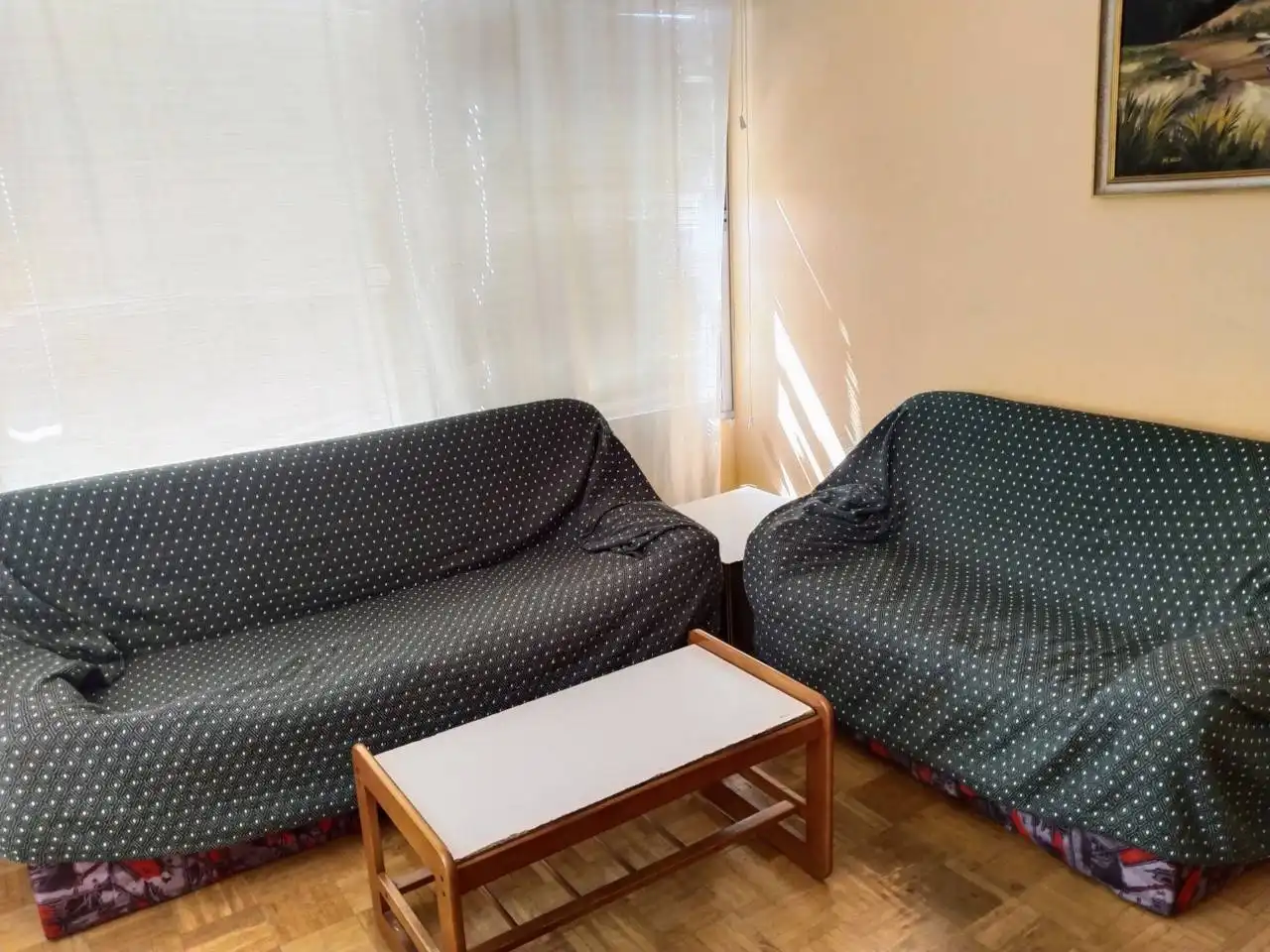 Living room of Flat for rent in Burgos  with Heating, Parquet flooring and Terrace