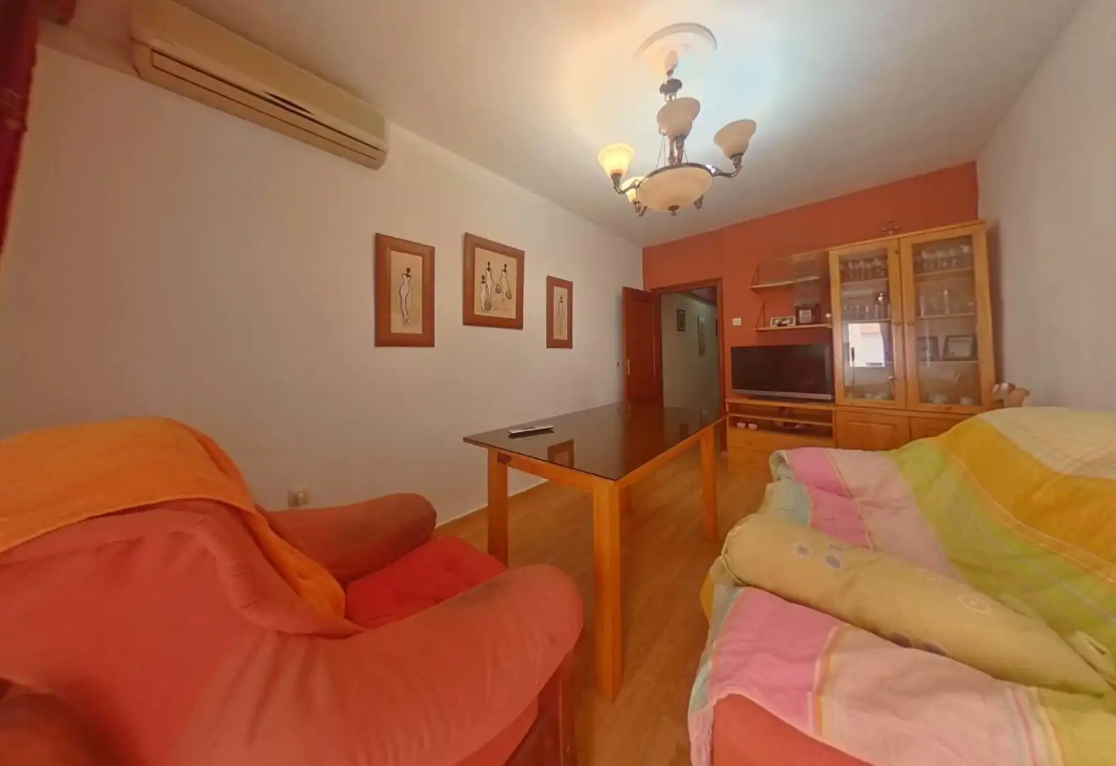 Living room of Flat for sale in Montilla  with Air Conditioner, Heating and Furnished
