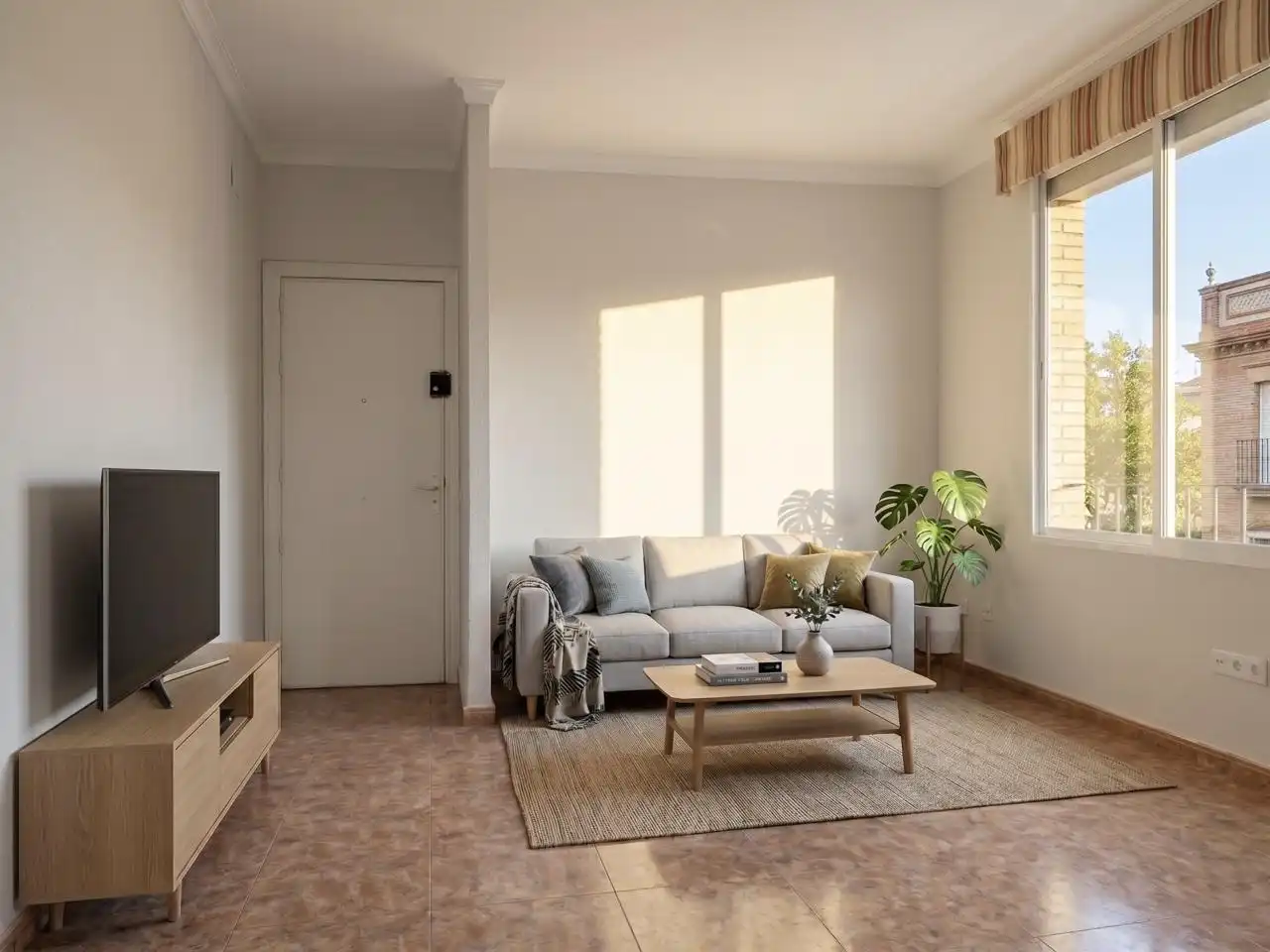 Living room of Flat for sale in Sevilla  with Air Conditioner and Furnished