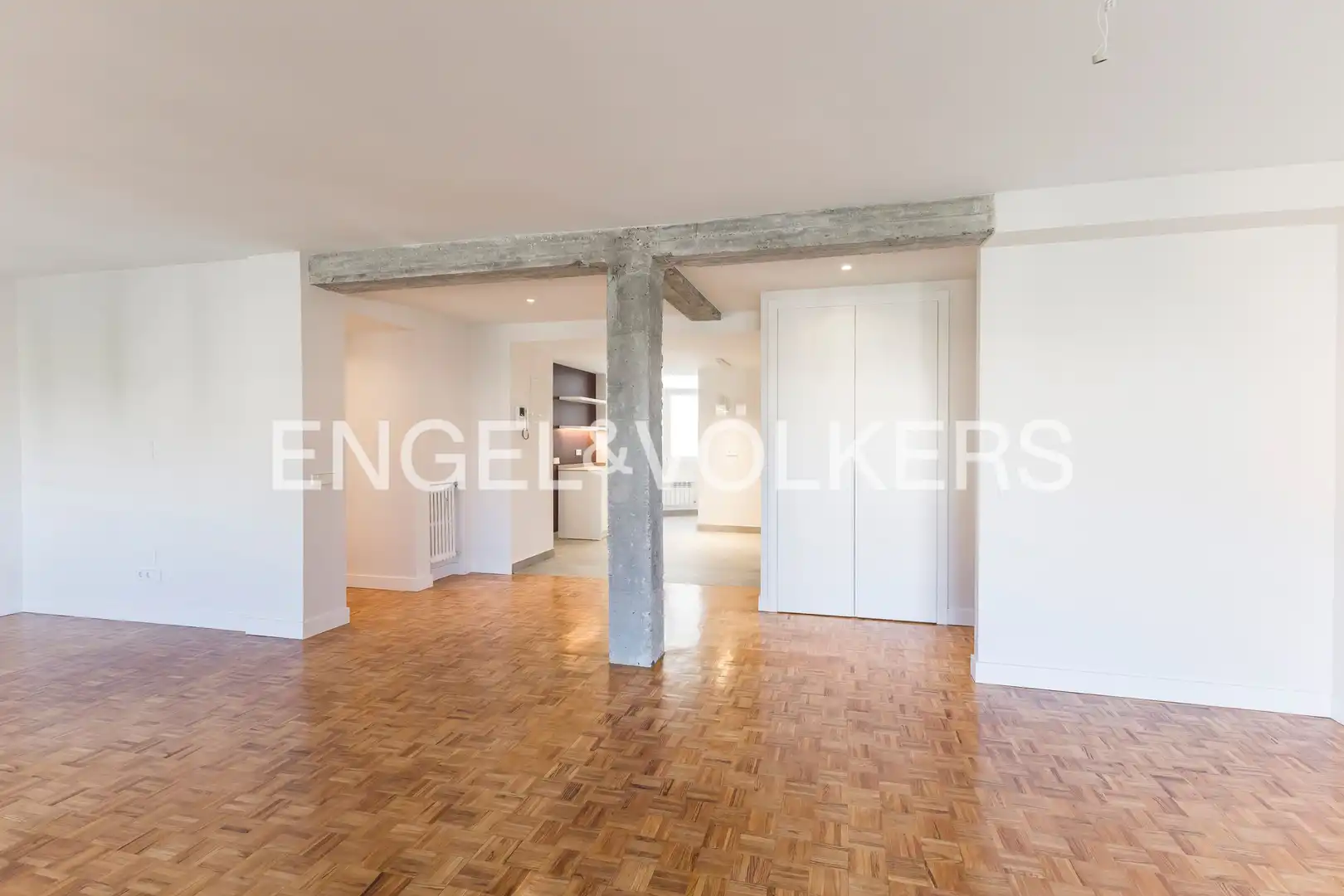 Living room of Flat for rent in Madrid  with Air Conditioner, Heating and Parquet flooring