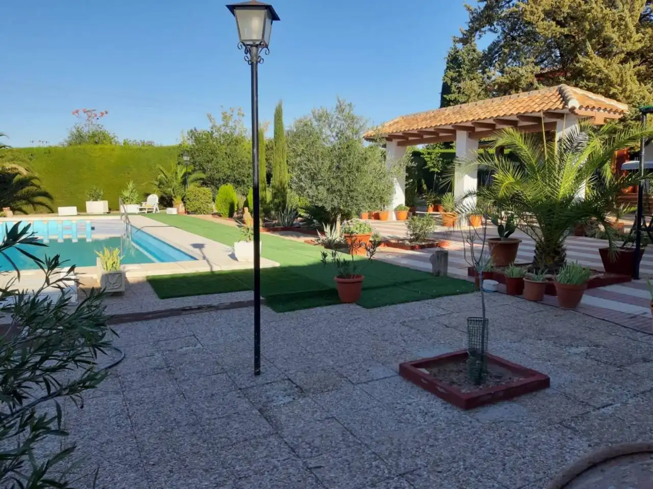 Jardín de Finca rústica en venta en Pozuelo de Calatrava con Aire acondicionado, Jardín privado y Terraza