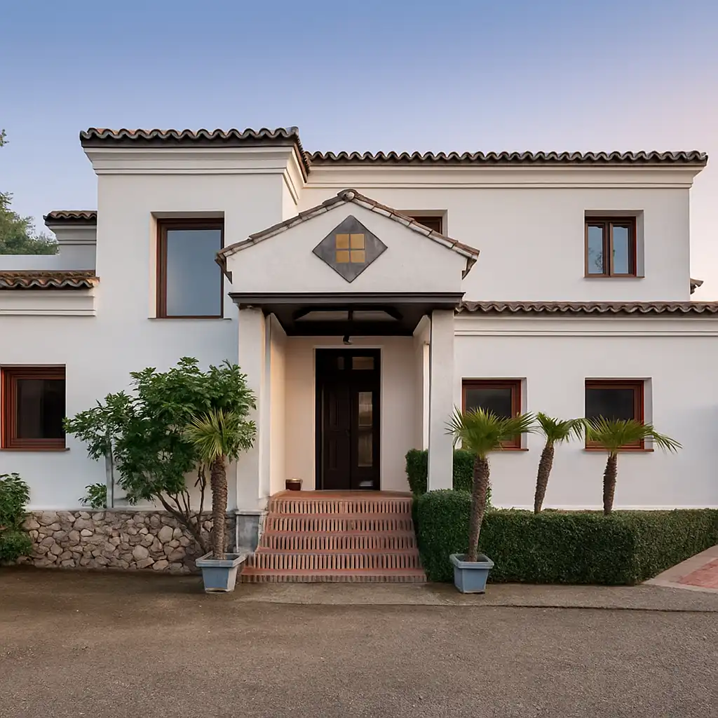 Vista exterior de Casa o chalet en venta en Istán con Aire acondicionado, Jardín privado y Piscina