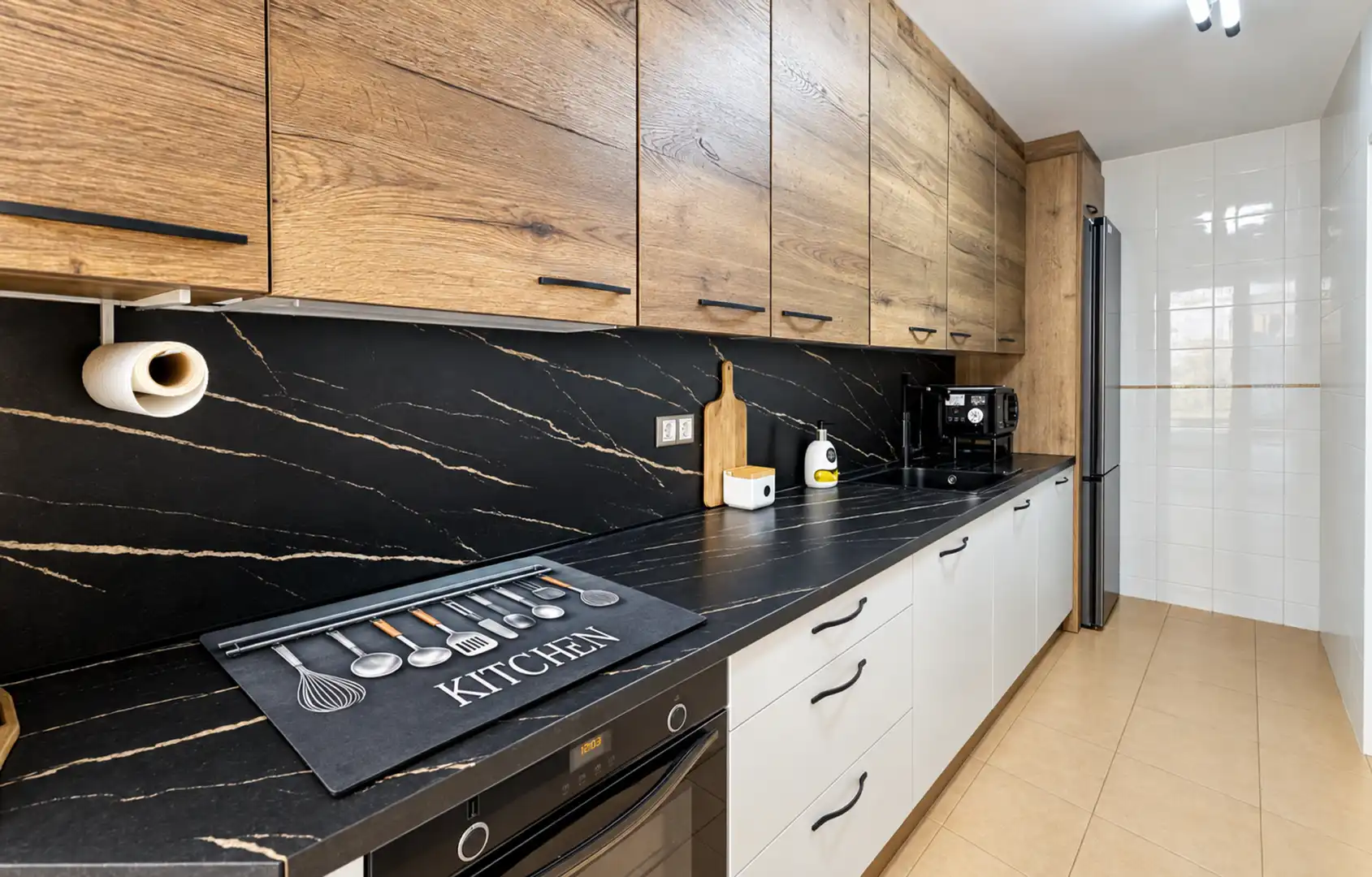 Cuina de Apartament en venda en Manilva amb Aire condicionat, Terrassa i Traster