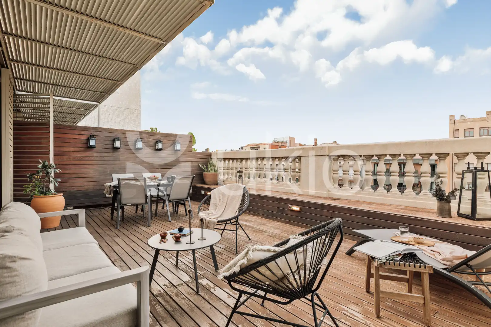 Terrace of Flat for rent in  Barcelona Capital  with Air Conditioner, Terrace and Furnished
