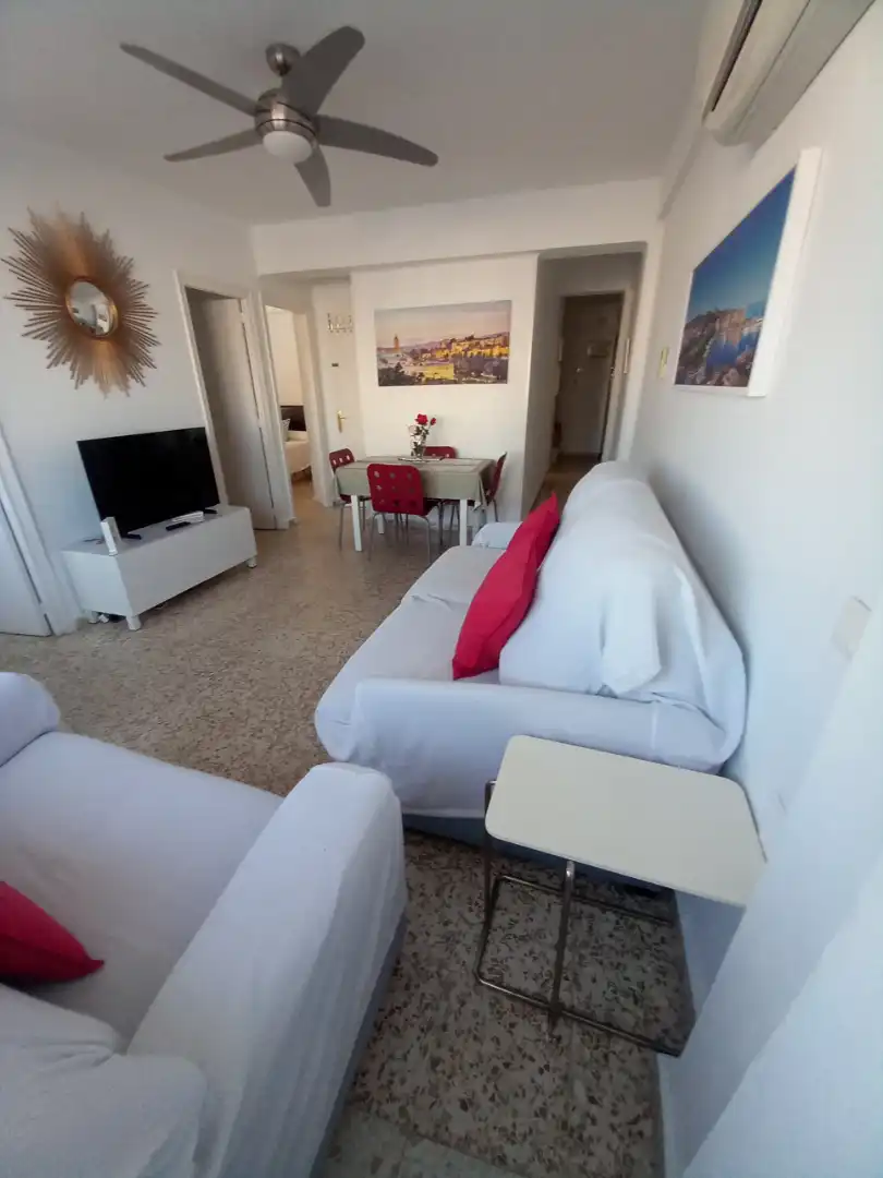 Sala de estar de Piso de alquiler en Málaga con Aire acondicionado, Amueblado y Horno