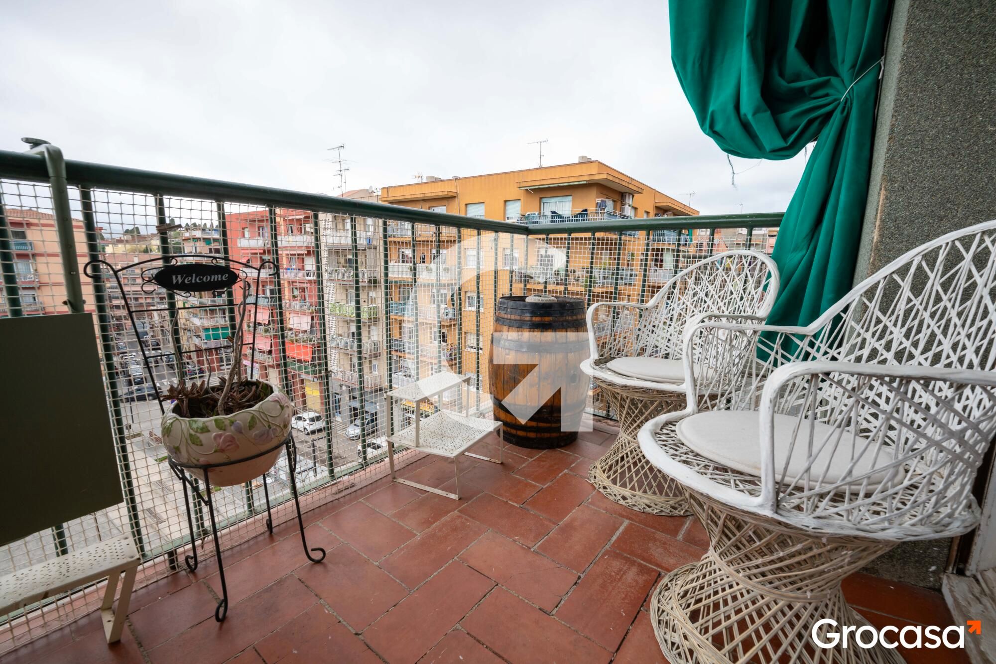 Balcony of Flat for sale in Mataró  with Oven, TV and Balcony