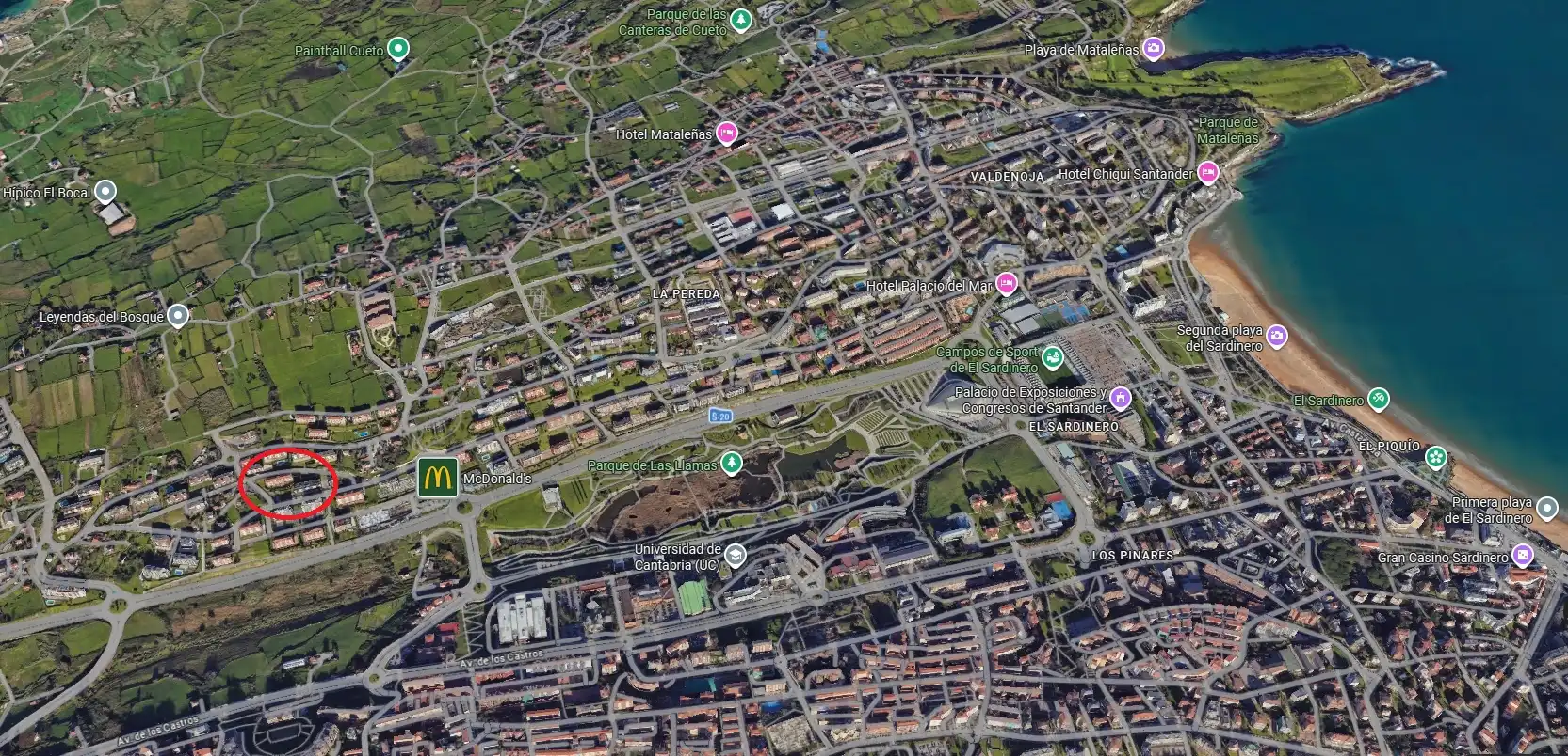 Vista exterior de Pis en venda en Santander amb Calefacció i Traster