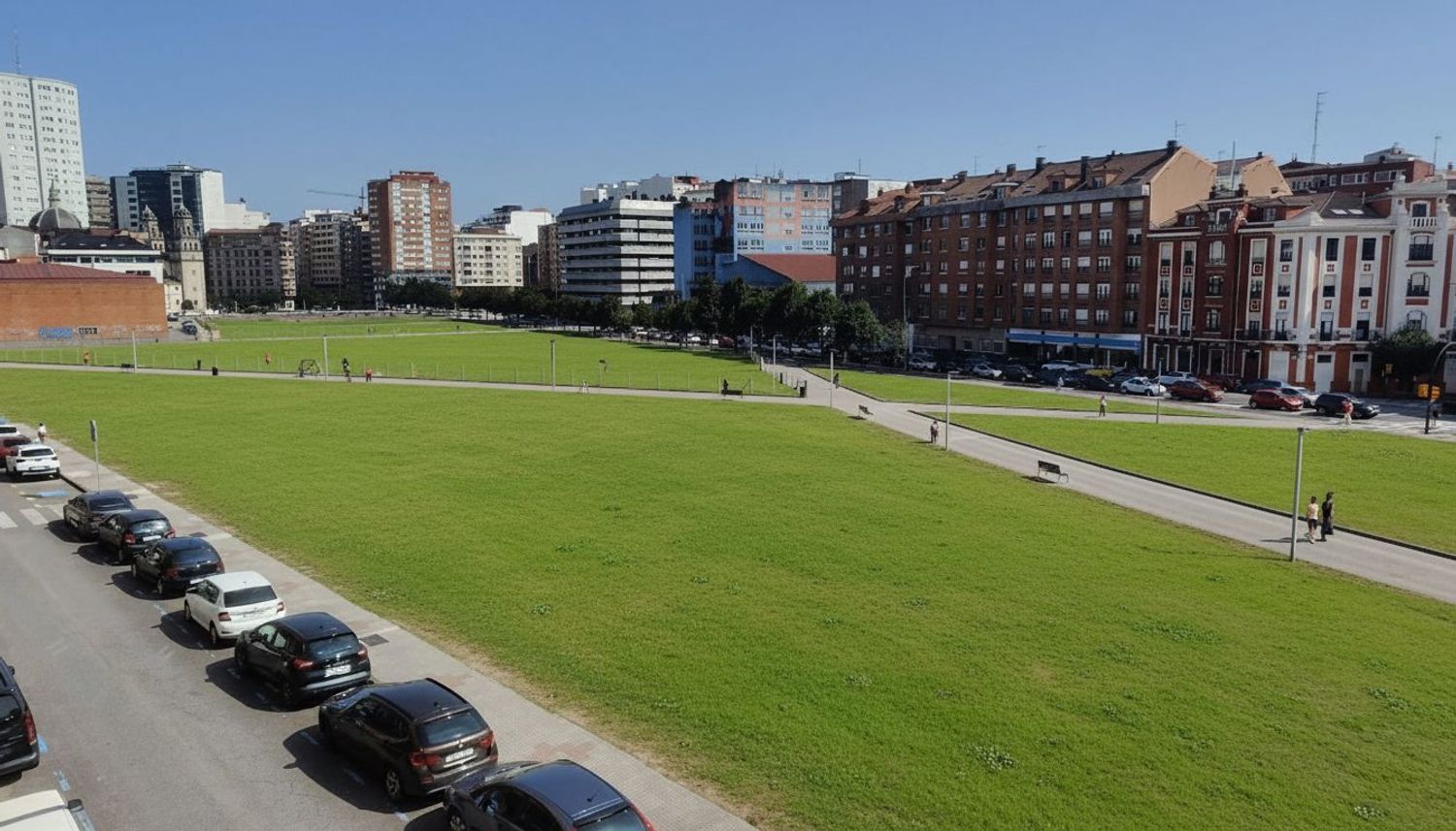 Vista exterior de Pis en venda en Gijón  amb Calefacció, Traster i Piscina