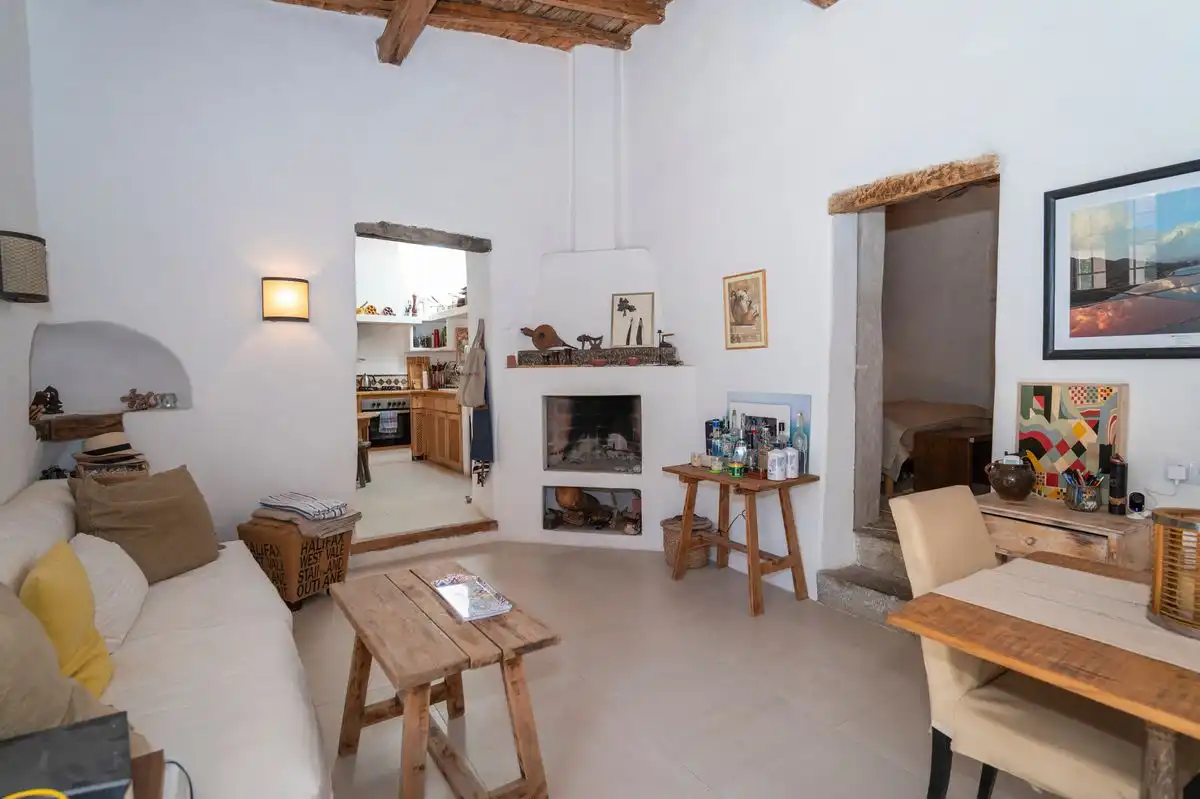 Sala de estar de Casa o chalet de alquiler en Sant Josep de sa Talaia con Aire acondicionado, Calefacción y Jardín privado