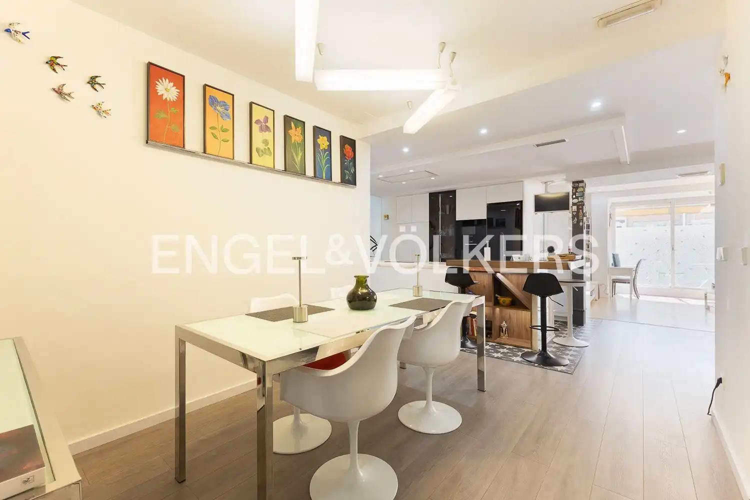 Dining room of Flat for rent in Valencia  with Air Conditioner, Heating and Parquet flooring
